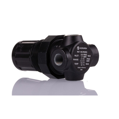 Norgren G 1/8 Pneumatic Regulator - 0.3bar to 10bar, 20bar max. input