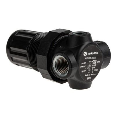 Norgren G 1/4 Pneumatic Regulator - 0.3bar to 3.5bar, 1/4 in, 20bar max. input