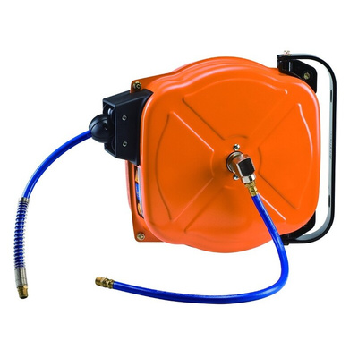RS PRO Wall Mounted 12m Air Hose Reel, 8mm Inner Diameter, 12mm Outer Diameter