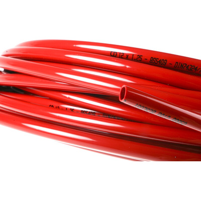 RS PRO Compressed Air Pipe Red Nylon 12mm x 30m NLF Series