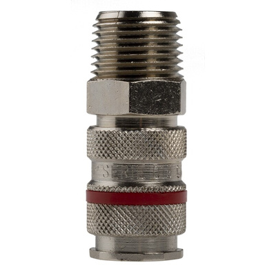 RS PRO Brass Male Pneumatic Quick Connect Coupling, R 1/2 Male Threaded