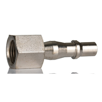 RS PRO Brass Male Pneumatic Quick Connect Coupling, G 1/4 Female Threaded