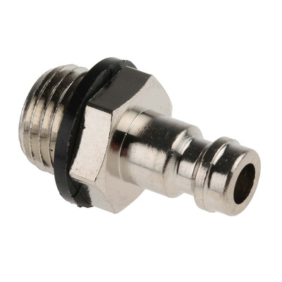 RS PRO Brass Male Pneumatic Quick Connect Coupling, G 1/4 Male Threaded