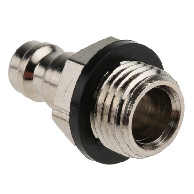 RS PRO Brass Male Pneumatic Quick Connect Coupling, G 1/4 Male Threaded