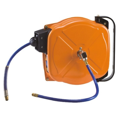 RS PRO Wall Mounted 10m Air Hose Reel, 8mm Inner Diameter, 12mm Outer Diameter