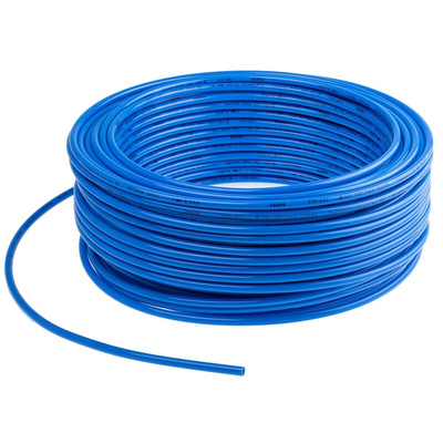 Festo Compressed Air Pipe Blue Polyurethane 6mm x 50m PUN Series, 159664