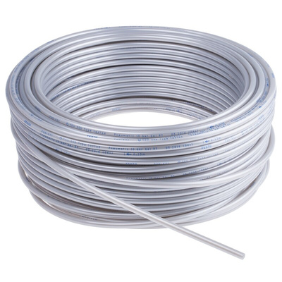 Festo Compressed Air Pipe Silver Polyurethane 6mm x 50m PUN Series, 152586