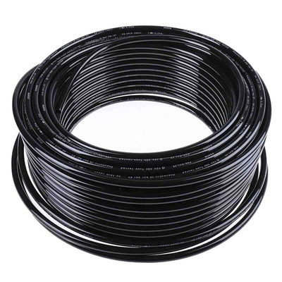Festo Compressed Air Pipe Black Polyurethane 8mm x 50m PUN Series, 159667