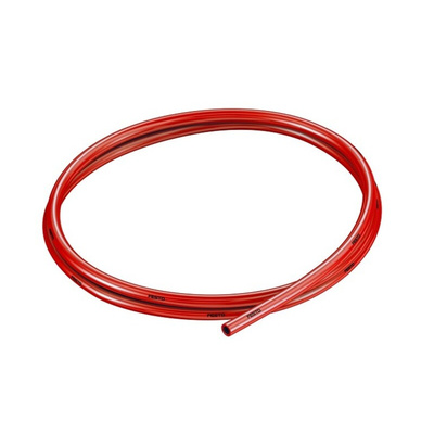 Festo Compressed Air Pipe Red Polyurethane 6mm x 50m PUN Series, 178411