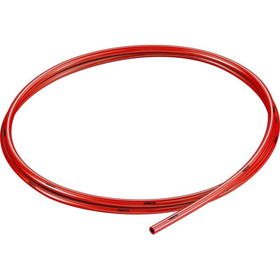Festo Compressed Air Pipe Red Polyurethane 4mm x 50m PUN-H Series, 558285