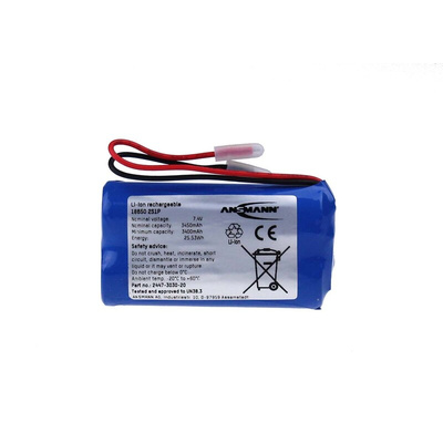 2447-3030-20-520 | Ansmann 7.27V Lithium-Ion Rechargeable Battery Pack, 3.5Ah - Pack of 1