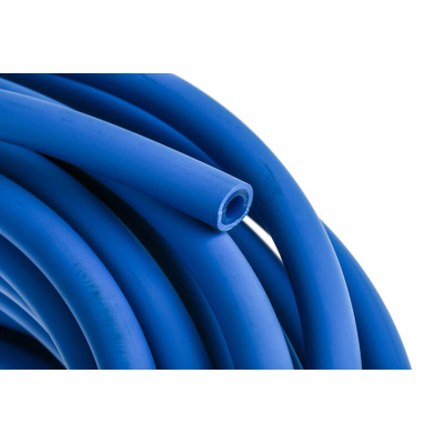 RS PRO Compressed Air Pipe Blue PUR, PVC 6mm x 30m
