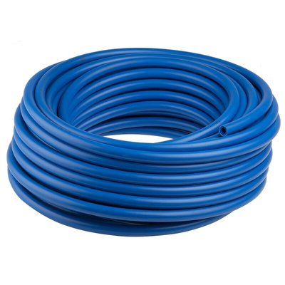 RS PRO Compressed Air Pipe Blue PUR, PVC 12mm x 30m