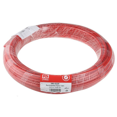 RS PRO Compressed Air Pipe Red Nylon 6mm x 30m NMSF Series