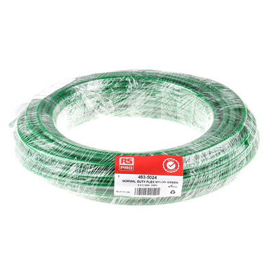 RS PRO Compressed Air Pipe Green Nylon 8mm x 30m NMF Series