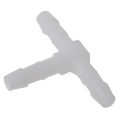 RS PRO 6401 Series Tee Tube-to-Tube Adaptor, Push In 3 mm to Push In 3 mm, Tube-to-Tube Connection Style