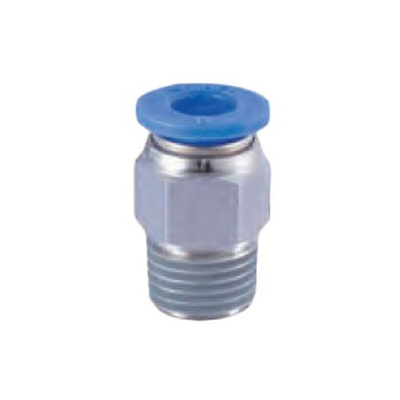 RS PRO Straight Threaded Adaptor, R 1/2 Male to Push In 12 mm, Threaded-to-Tube Connection Style