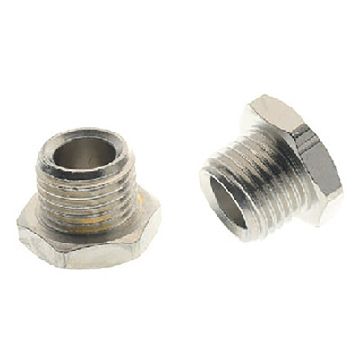 RS PRO G 1/8 Male Nickel Plated Brass Plug Fitting