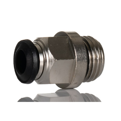 RS PRO Push-in Fitting, G 1/4 Male to Push In 6 mm, Threaded-to-Tube Connection Style