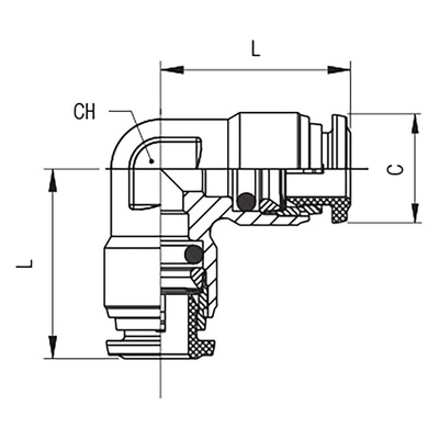 RS PRO Push-in Fitting, Push In 8 mm to Push In 8 mm, Tube-to-Tube Connection Style