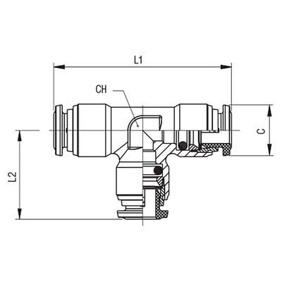 RS PRO Push-in Fitting, Push In 8 mm to Push In 8 mm, Tube-to-Tube Connection Style