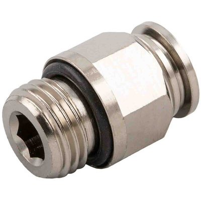 RS PRO Push-in Fitting, G 1/2 Male to Push In 6 mm, Threaded-to-Tube Connection Style