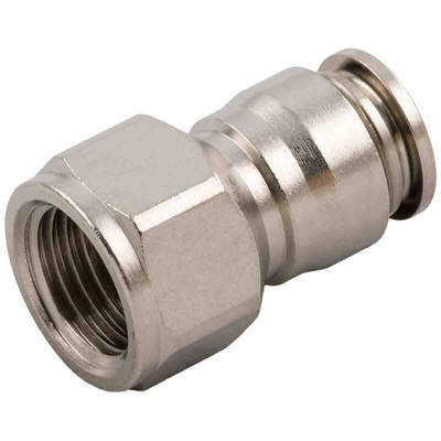 RS PRO Push-in Fitting to Push In 12 mm, Threaded-to-Tube Connection Style
