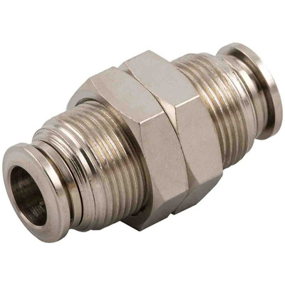 RS PRO 57000 Series Push-in Fitting, Push In 6 mm to Push In 6 mm, Tube-to-Tube Connection Style