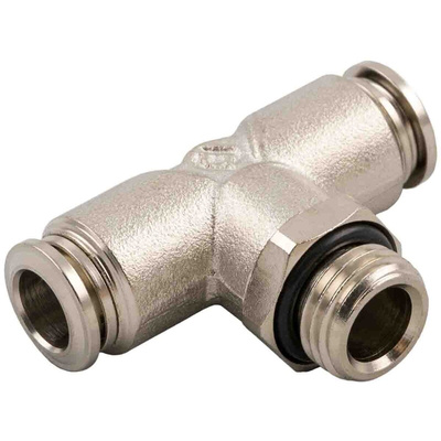 RS PRO Push-in Fitting, Push In 6 mm to Push In 6 mm, Threaded-to-Tube Connection Style