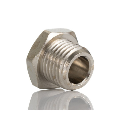 Norgren 1/4 in Male Nickel Plated Brass Plug Fitting for G1/4in