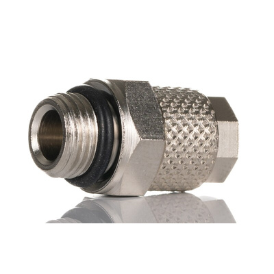 RS PRO Straight Threaded Adaptor, G 1/8 Male to Push In 6 mm, Threaded-to-Tube Connection Style