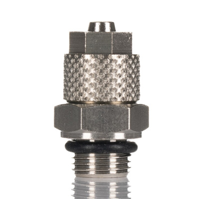 RS PRO Straight Threaded Adaptor, G 1/8 Male to Push In 6 mm, Threaded-to-Tube Connection Style