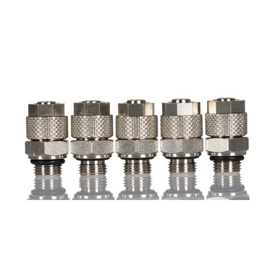 RS PRO Straight Threaded Adaptor, G 1/8 Male to Push In 8 mm, Threaded-to-Tube Connection Style