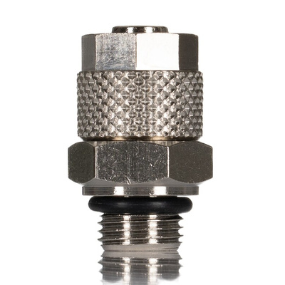 RS PRO Straight Threaded Adaptor, G 1/8 Male to Push In 8 mm, Threaded-to-Tube Connection Style