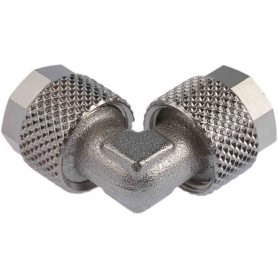RS PRO 1130 Series Elbow Tube-toTube Adaptor, Push In 8 mm to Push In 8 mm, Tube-to-Tube Connection Style