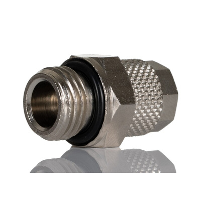 RS PRO Straight Threaded Adaptor, G 1/4 Male to Push In 8 mm, Threaded-to-Tube Connection Style