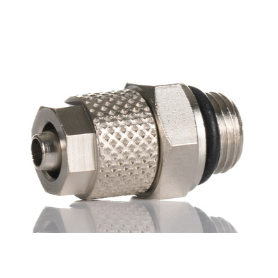 RS PRO Straight Threaded Adaptor, G 1/4 Male to Push In 6 mm, Threaded-to-Tube Connection Style