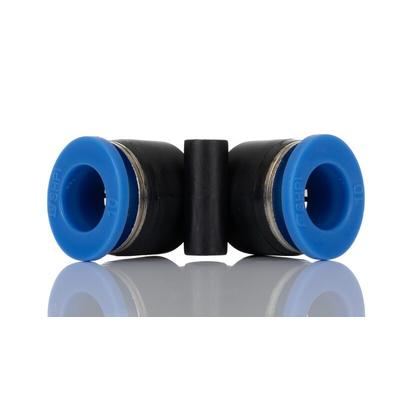 RS PRO Elbow Tube-toTube Adaptor, Push In 10 mm to Push In 10 mm, Tube-to-Tube Connection Style