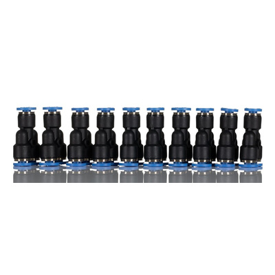RS PRO Y Tube-to-Tube Adaptor, Push In 4 mm to Push In 4 mm, Tube-to-Tube Connection Style