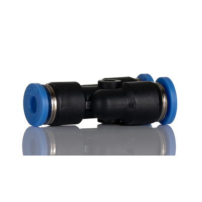 RS PRO Y Tube-to-Tube Adaptor, Push In 10 mm to Push In 10 mm, Tube-to-Tube Connection Style