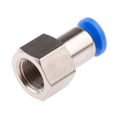 RS PRO Straight Threaded Adaptor, M5 Male to Push In 4 mm, Threaded-to-Tube Connection Style