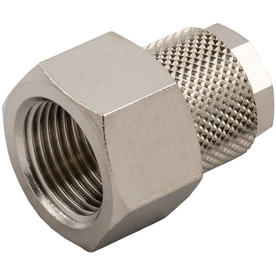 RS PRO Stud Fitting, G 1/8 Female to Push In 6 mm, Threaded-to-Tube Connection Style