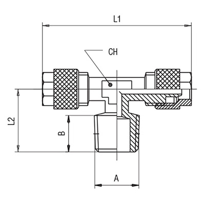 RS PRO Stud Fitting, Push In 4 mm to Push In 2 mm, Threaded-to-Tube Connection Style