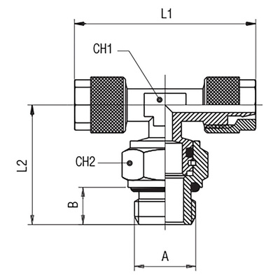 RS PRO Stud Fitting, Push In 6 mm to Push In 4 mm, Threaded-to-Tube Connection Style
