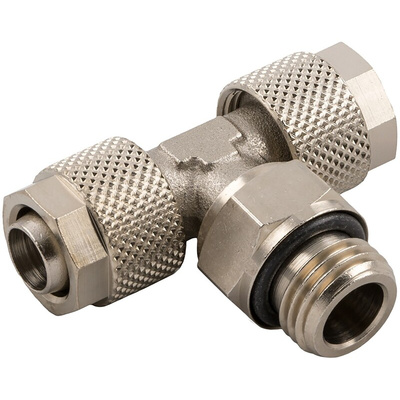 RS PRO Stud Fitting, Push In 6 mm to Push In 4 mm, Threaded-to-Tube Connection Style