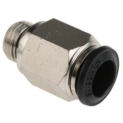 RS PRO Push-in Fitting, G 1/8 Male to Push In 8 mm, Threaded-to-Tube Connection Style