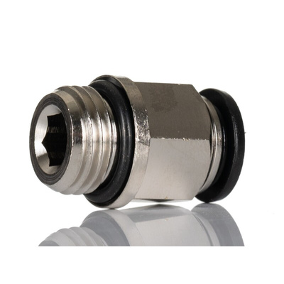 RS PRO Push-in Fitting, G 1/4 Male to Push In 8 mm, Threaded-to-Tube Connection Style