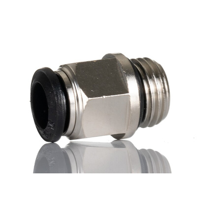 RS PRO Push-in Fitting, G 1/4 Male to Push In 8 mm, Threaded-to-Tube Connection Style