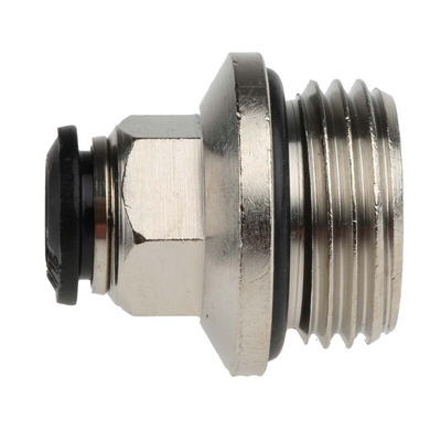 RS PRO Push-in Fitting, G 1/2 Male to Push In 8 mm, Threaded-to-Tube Connection Style
