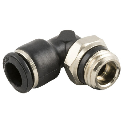 RS PRO Push-in Fitting, R 1/8 Male to Push In 6 mm, Threaded-to-Tube Connection Style